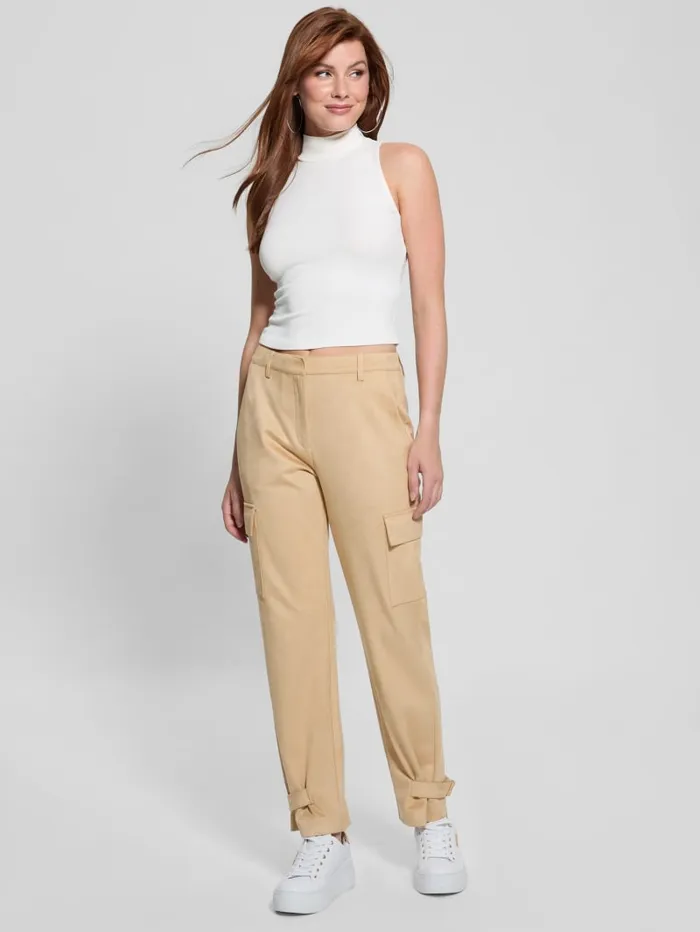 GUESS Bottoms Mariza FauxSuede Cargo Pants Red 8211 Women