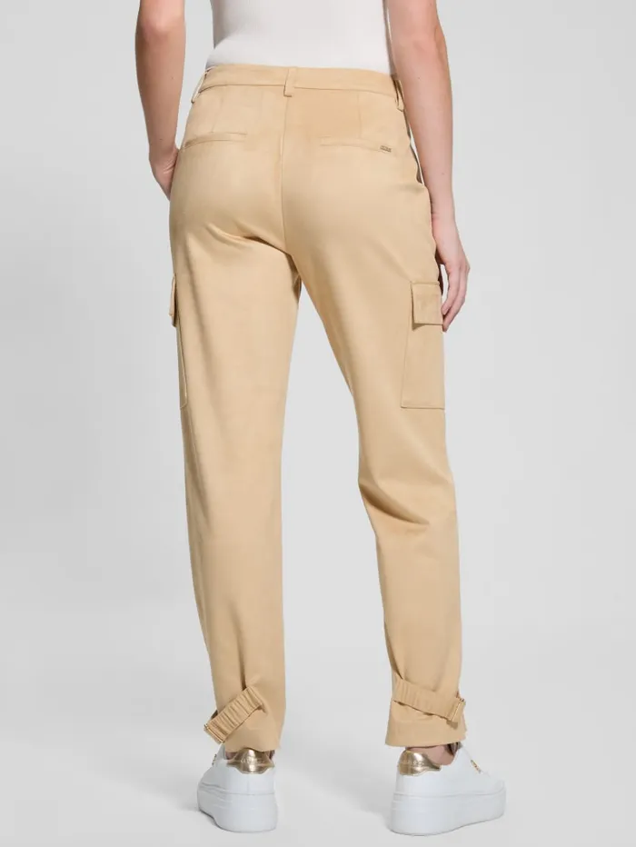 GUESS Bottoms Mariza FauxSuede Cargo Pants Red 8211 Women