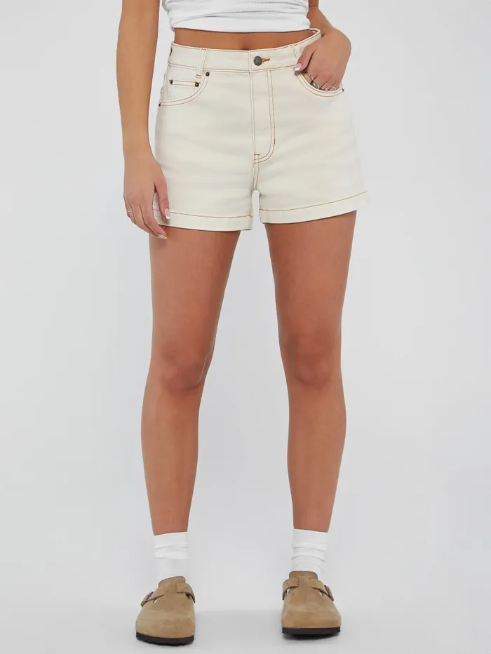 GUESS Bottoms Originals Kit Classic HighWaisted Shorts White 8211 Women