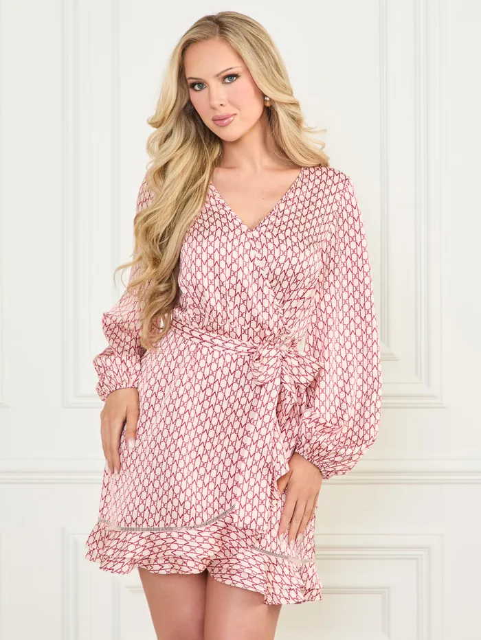 GUESS Dresses and Jumpsuits Betty Blue Wrap Dress Pink 8211 Women
