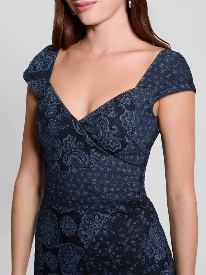GUESS Dresses and Jumpsuits Eco Akira Printed Denim Dress Blue 8211 Women
