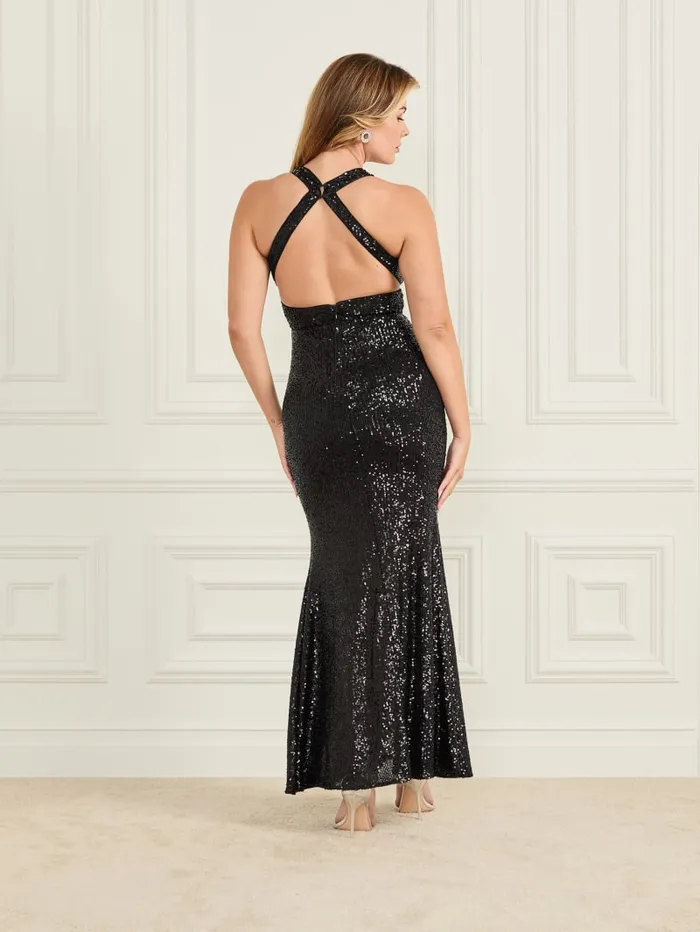 GUESS Dresses and Jumpsuits Milana Sequin Gown Black 8211 Women