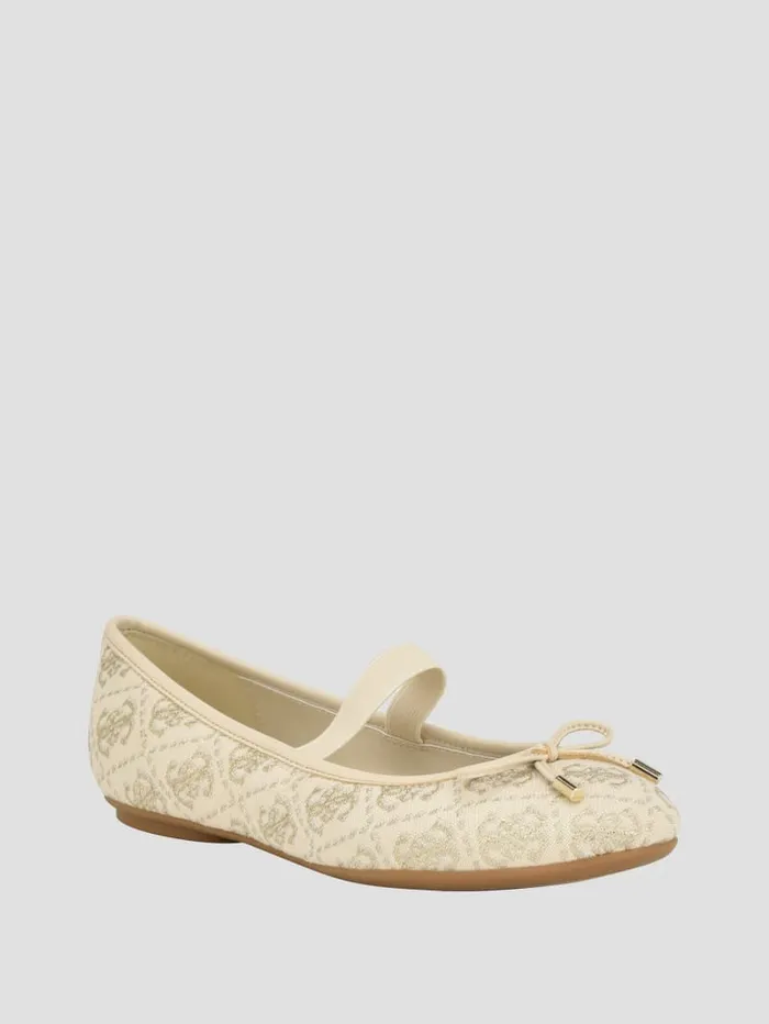 GUESS Flats Kairoe SingleStrap Ballet Flats Gold 8211 Unisex