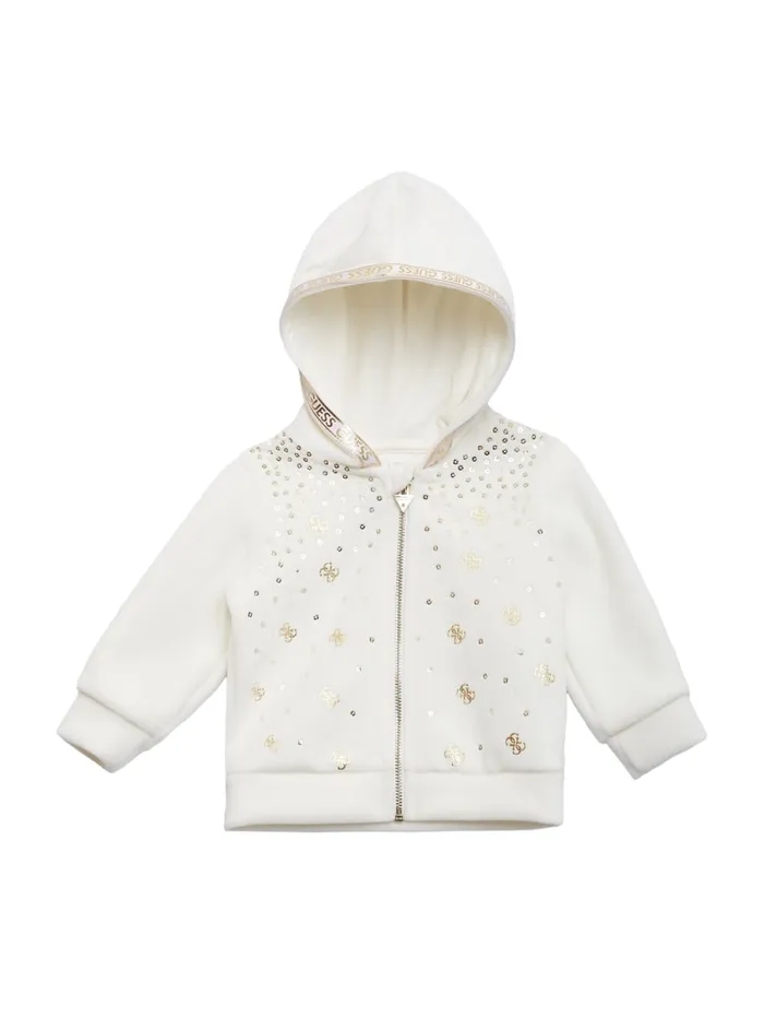 GUESS Gifts For Kids Velour Zip Hoodie And Pants Set 024M White 8211 Kids