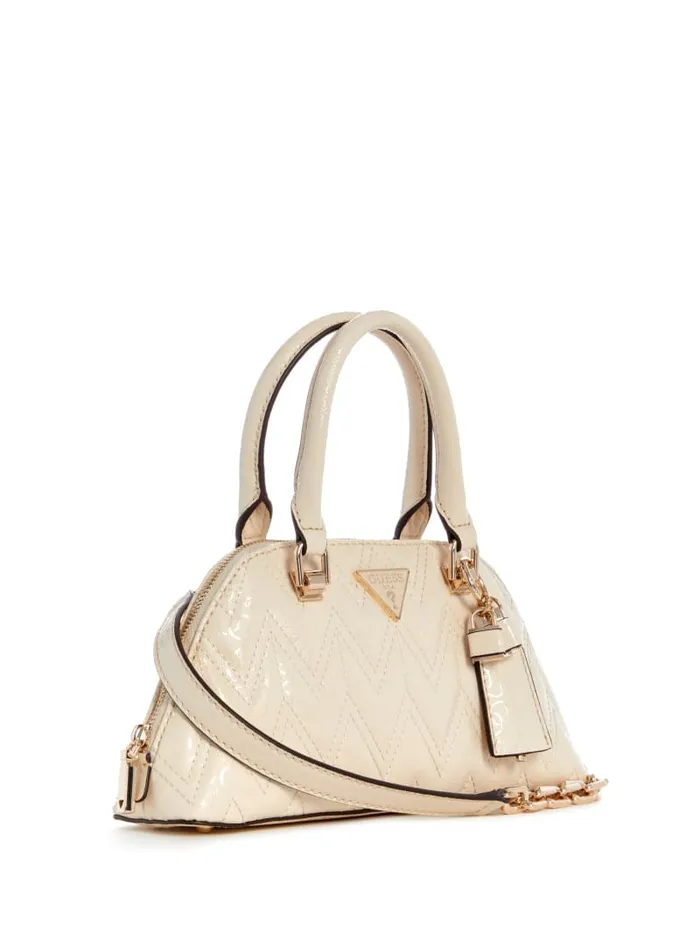 GUESS Handbags Adelard Dome Satchel White 8211 Women
