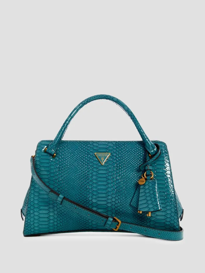 GUESS Handbags Georgina Girlfriend Satchel Blue 8211 Women