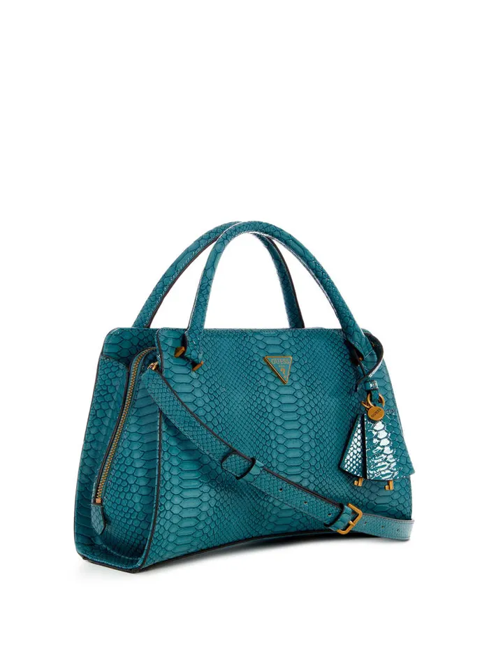 GUESS Handbags Georgina Girlfriend Satchel Blue 8211 Women