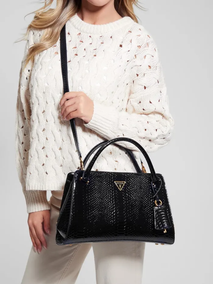 GUESS Handbags Georgina Girlfriend Satchel Blue 8211 Women