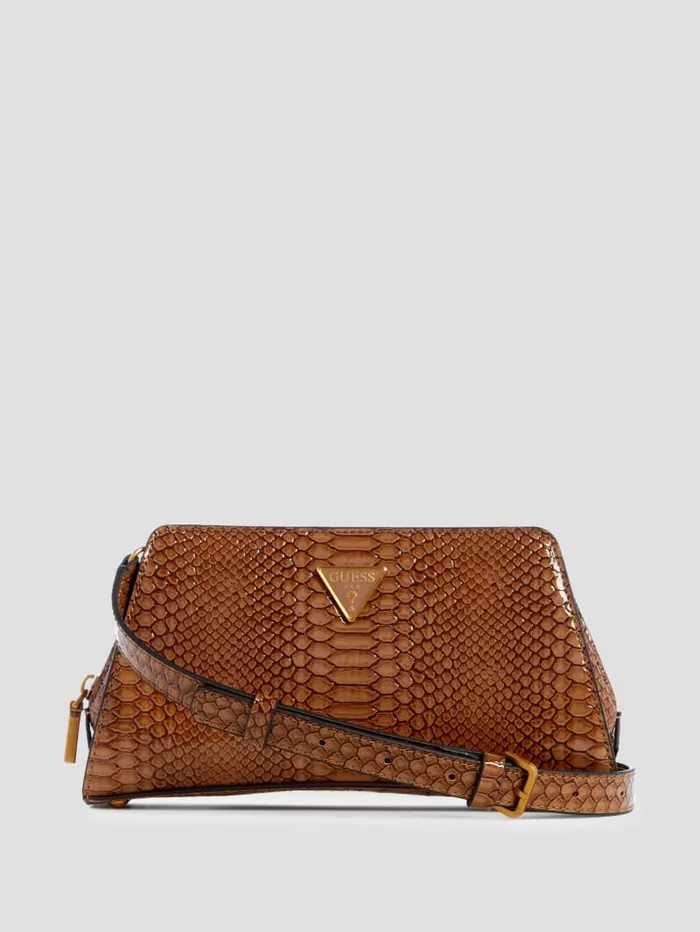 GUESS Handbags Georgina TopZip Crossbody Brown 8211 Women