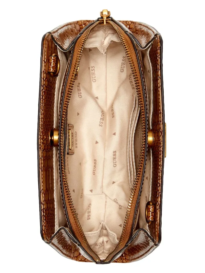 GUESS Handbags Georgina TopZip Crossbody Brown 8211 Women