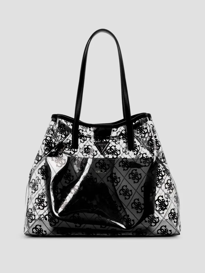 GUESS Handbags Tuana Clear Quattro G Large Tote White 8211 Women
