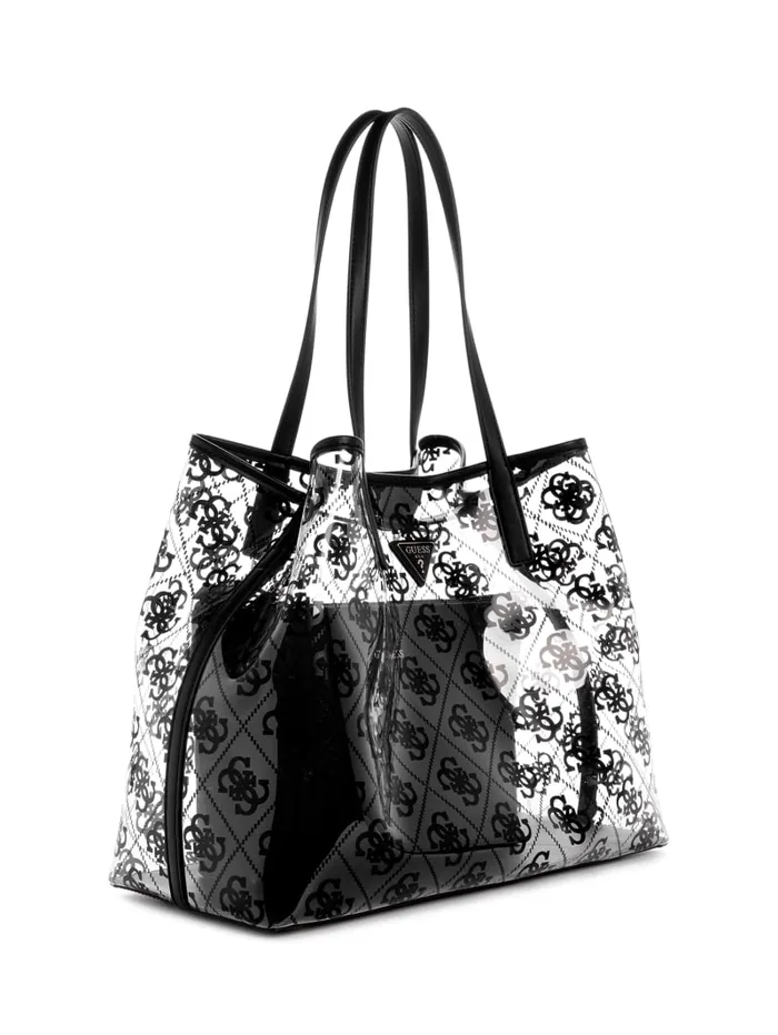 GUESS Handbags Tuana Clear Quattro G Large Tote White 8211 Women