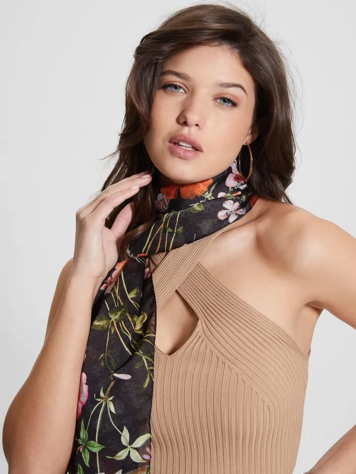 GUESS Hats and Scarves Jannessa Floral Scarf Pink 8211 Women
