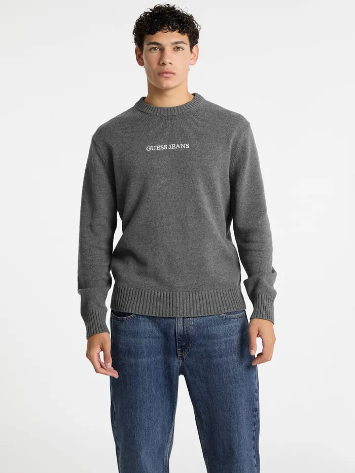 GUESS Hoodies and Sweaters Embroidered Logo Sweater Green 8211 Men
