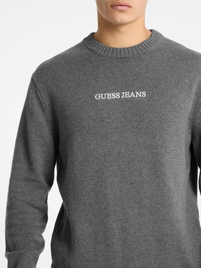 GUESS Hoodies and Sweaters Embroidered Logo Sweater Green 8211 Men