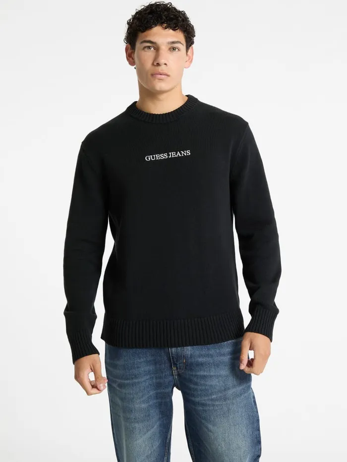 GUESS Hoodies and Sweaters Embroidered Logo Sweater Green 8211 Men