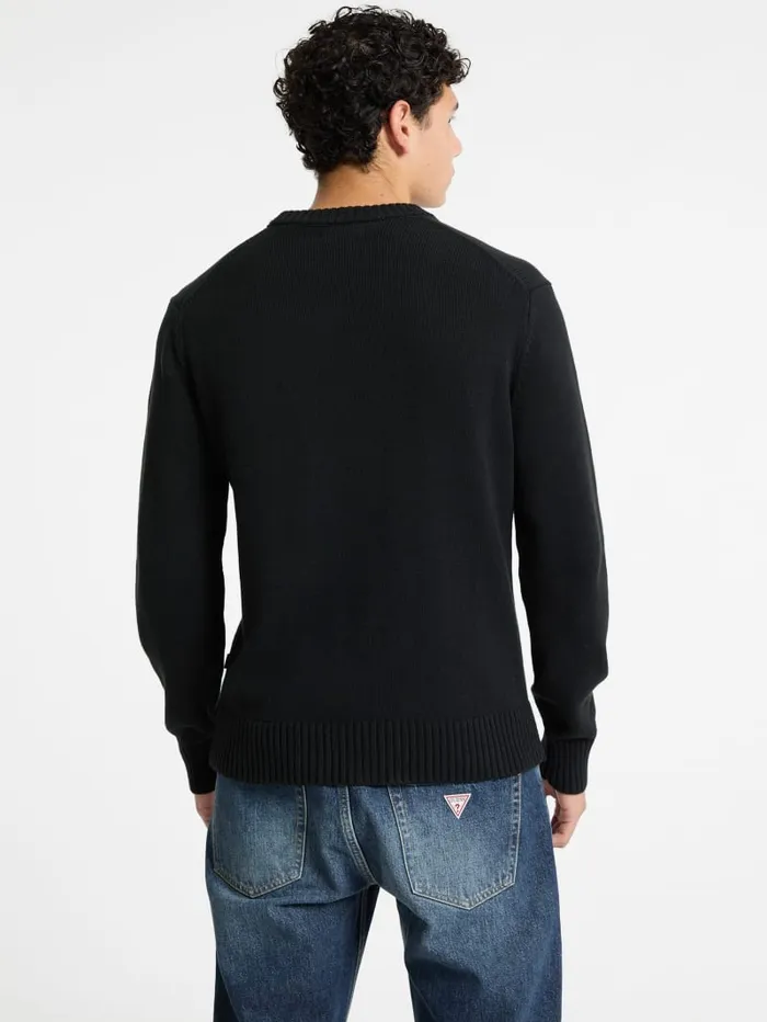 GUESS Hoodies and Sweaters Embroidered Logo Sweater Green 8211 Men