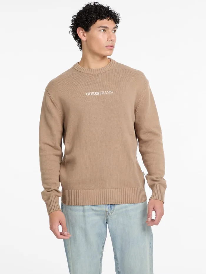 GUESS Hoodies and Sweaters Embroidered Logo Sweater Green 8211 Men