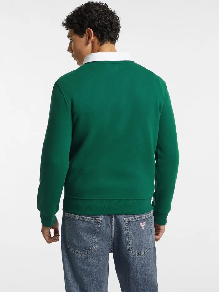 GUESS Hoodies and Sweaters Embroidered Logo Sweater Green 8211 Men