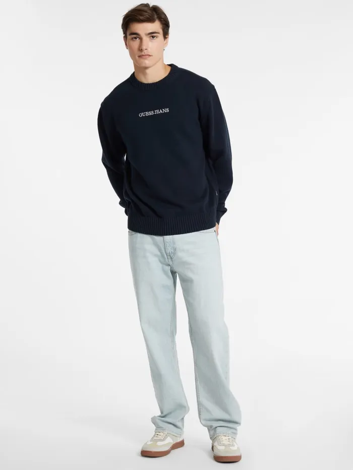 GUESS Hoodies and Sweaters Embroidered Logo Sweater Green 8211 Men