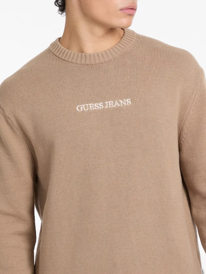 GUESS Hoodies and Sweaters Embroidered Logo Sweater Green 8211 Men