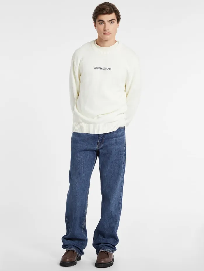 GUESS Hoodies and Sweaters Embroidered Logo Sweater Green 8211 Men