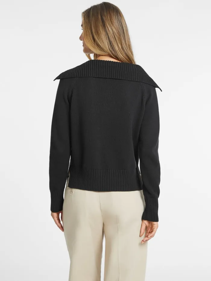 GUESS Hoodies and Sweaters Mini Triangle Polo Sweater White 8211 Women
