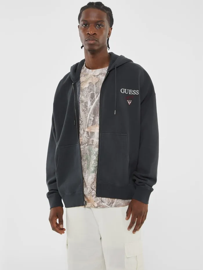 GUESS Hoodies and Sweaters Originals Stacked ZipUp Jacket Black 8211 Men