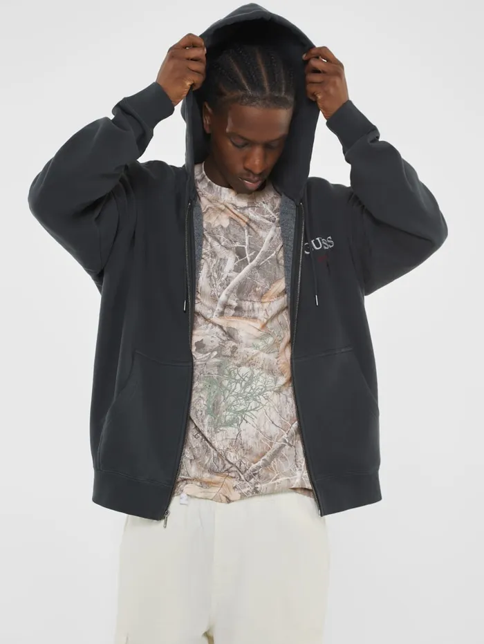 GUESS Hoodies and Sweaters Originals Stacked ZipUp Jacket Black 8211 Men