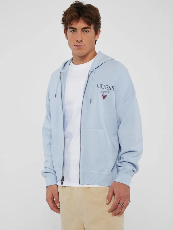 GUESS Hoodies and Sweaters Originals Stacked ZipUp Jacket Black 8211 Men