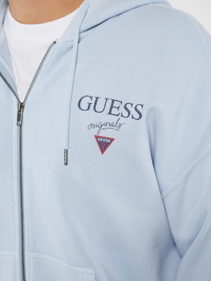 GUESS Hoodies and Sweaters Originals Stacked ZipUp Jacket Black 8211 Men