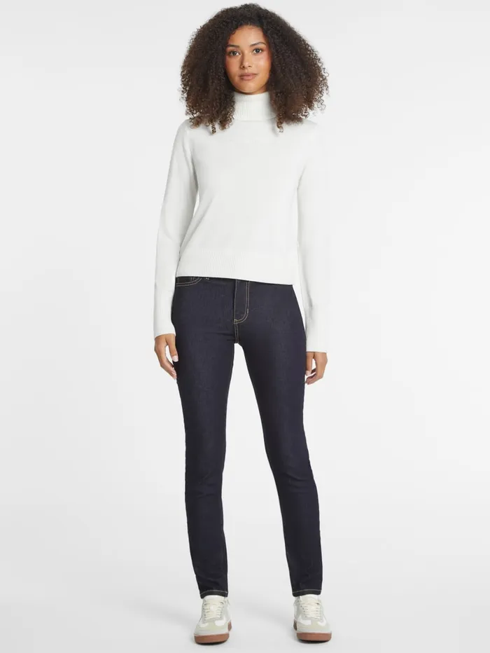 GUESS Hoodies and Sweaters Silk And WoolBlend Turtleneck Logo Sweater Red 8211 Women