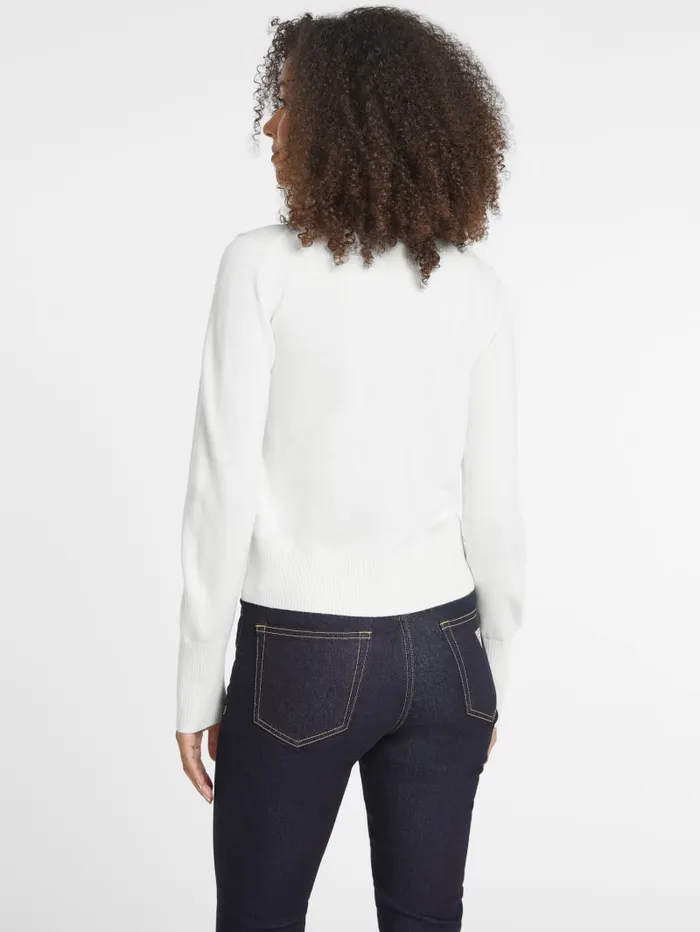GUESS Hoodies and Sweaters Silk And WoolBlend Turtleneck Logo Sweater Red 8211 Women