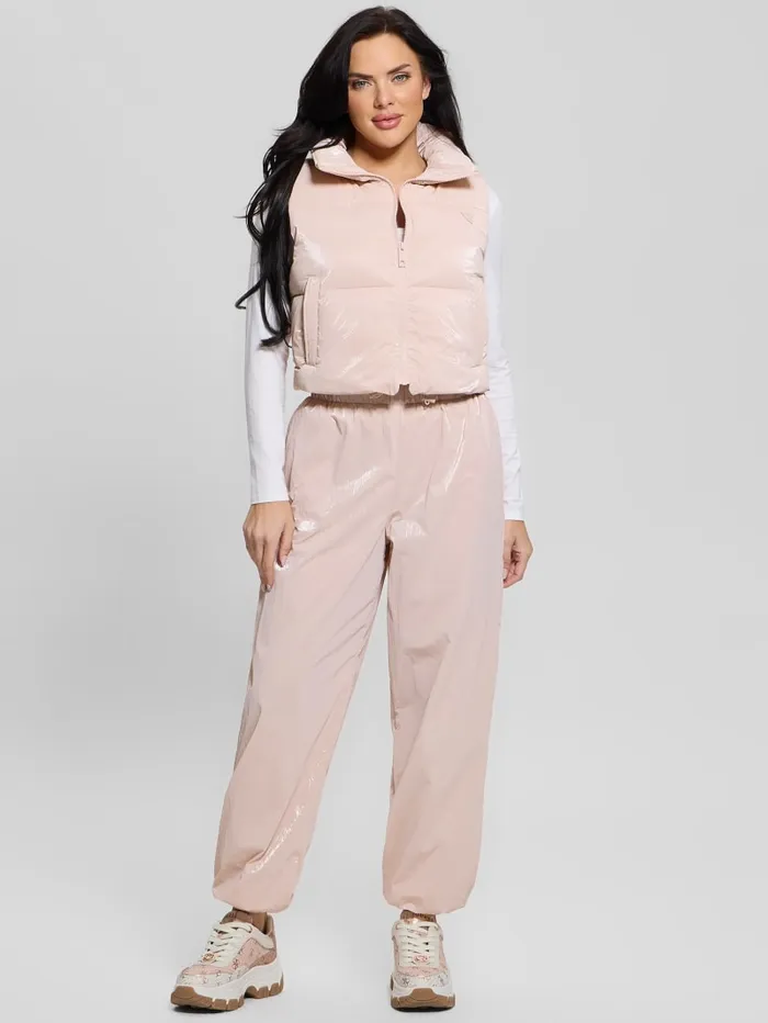 GUESS Jackets and Coats Chris Sleeveless Puffer Vest Pink 8211 Women
