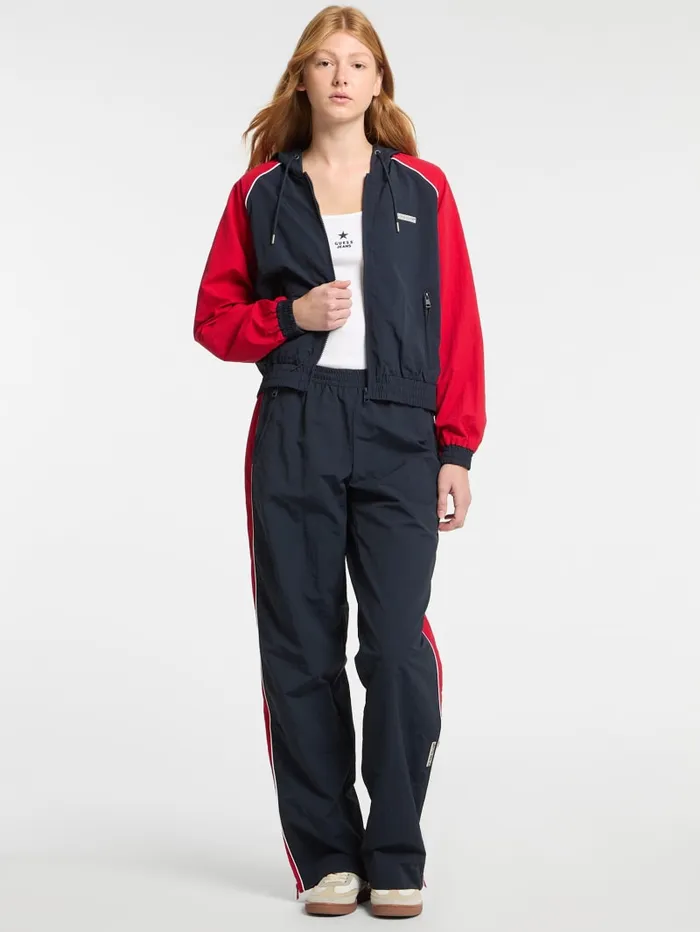 GUESS Jackets and Coats Eco Hooded Windbreaker Jacket Blue 8211 Women