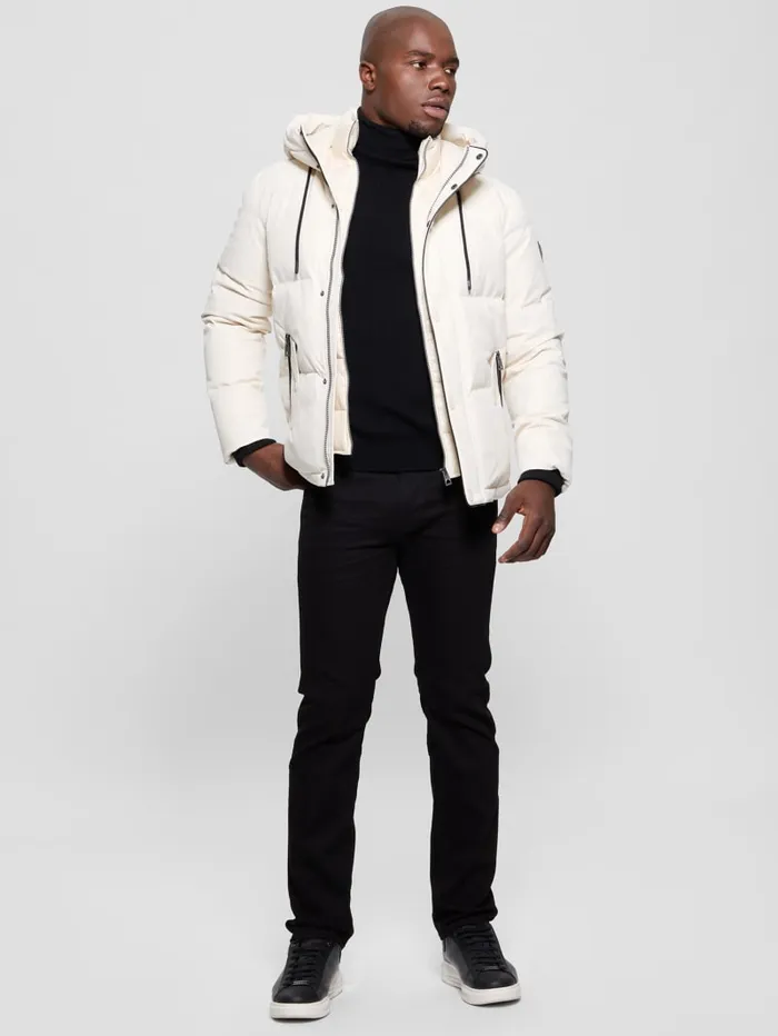 GUESS Jackets and Coats Eco Real Down Puffer Jacket White 8211 Men