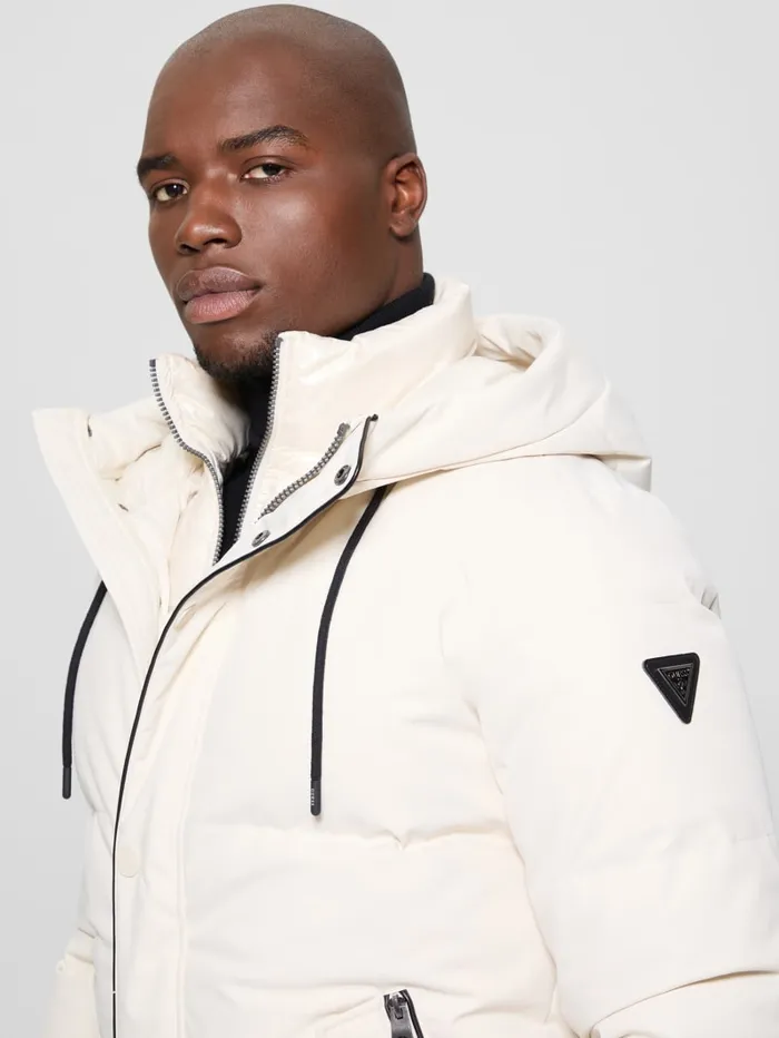 GUESS Jackets and Coats Eco Real Down Puffer Jacket White 8211 Men