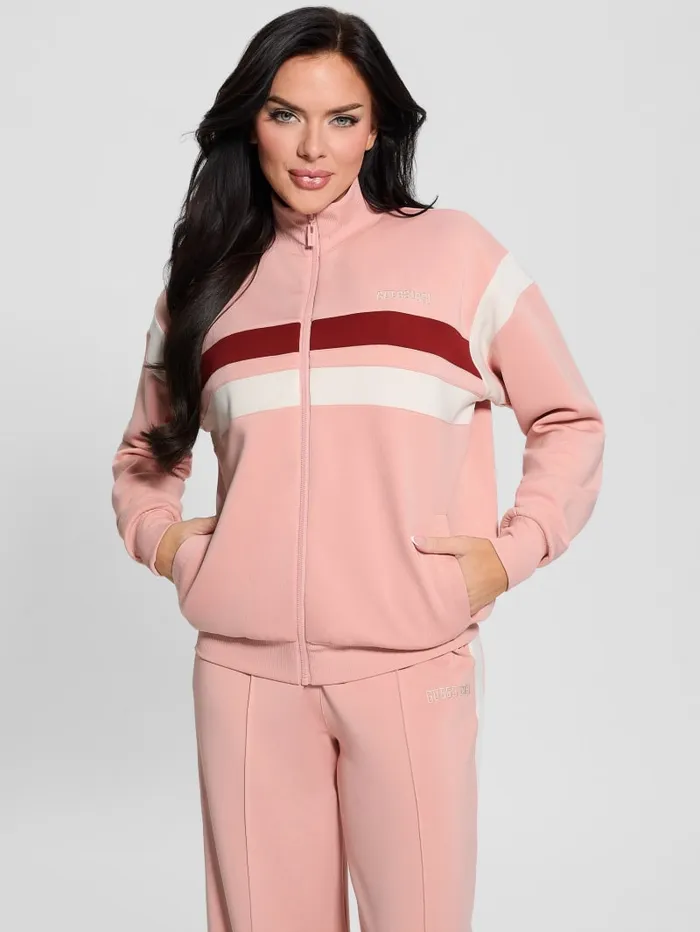 GUESS Jackets and Coats Eco Suzanne FullZip Sweatshirt Pink 8211 Women