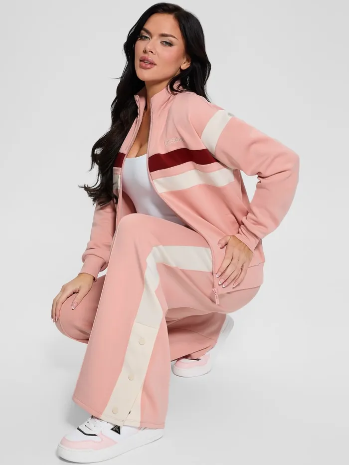 GUESS Jackets and Coats Eco Suzanne FullZip Sweatshirt Pink 8211 Women