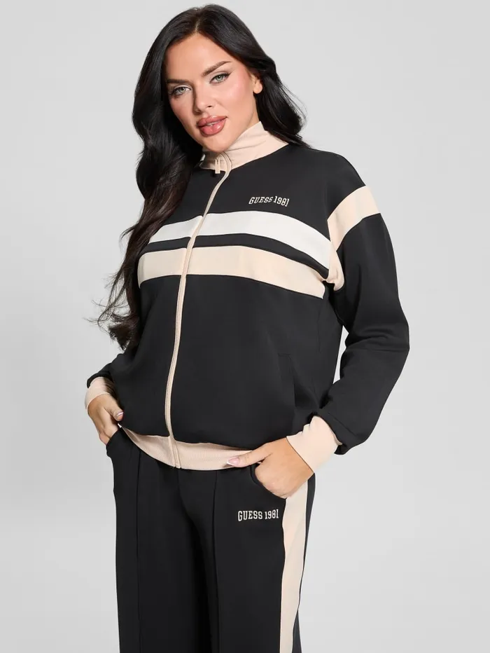 GUESS Jackets and Coats Eco Suzanne FullZip Sweatshirt Pink 8211 Women