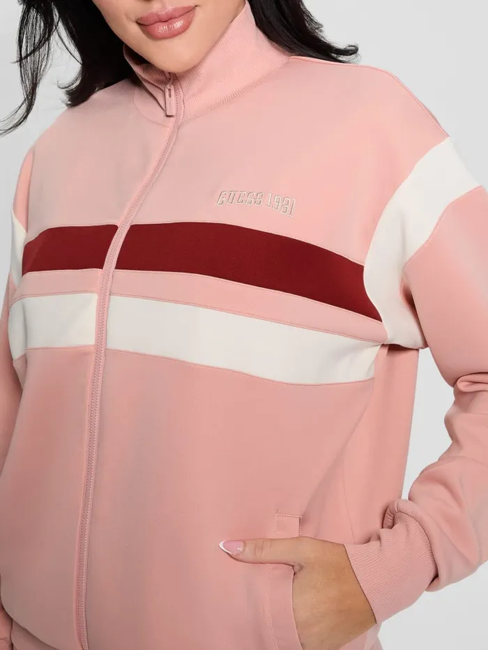 GUESS Jackets and Coats Eco Suzanne FullZip Sweatshirt Pink 8211 Women