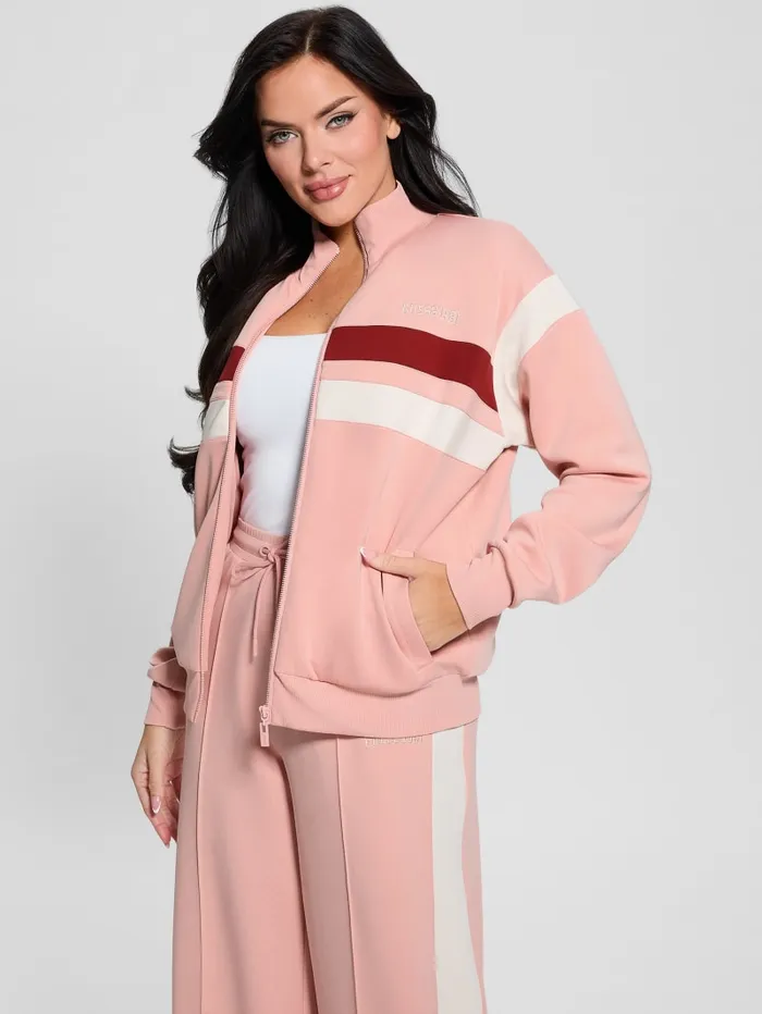 GUESS Jackets and Coats Eco Suzanne FullZip Sweatshirt Pink 8211 Women