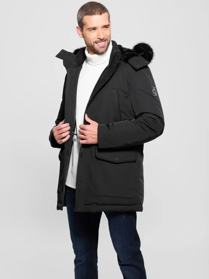GUESS Jackets and Coats Eco Technical Parka Black 8211 Men