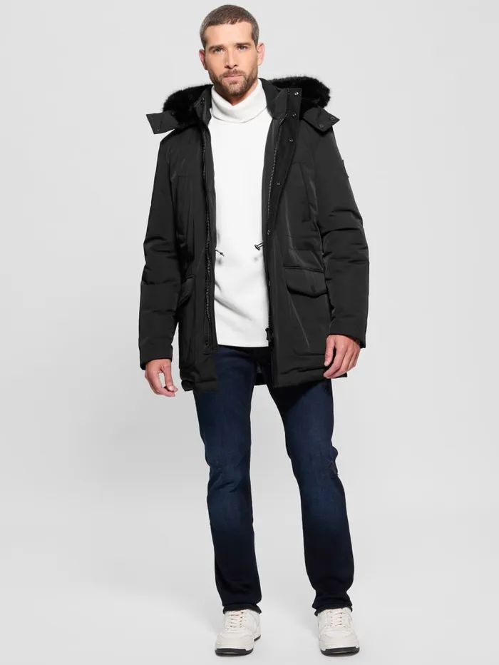 GUESS Jackets and Coats Eco Technical Parka Black 8211 Men