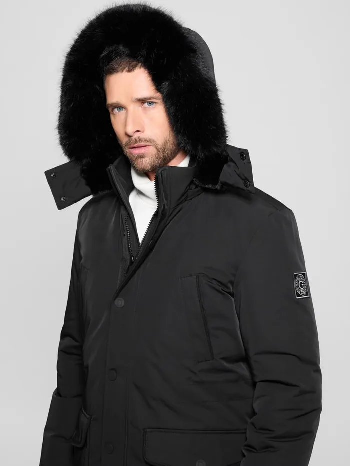 GUESS Jackets and Coats Eco Technical Parka Black 8211 Men