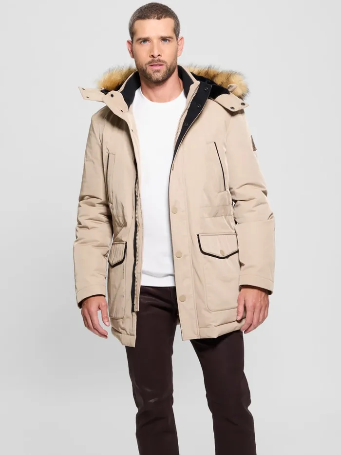 GUESS Jackets and Coats Eco Technical Parka Black 8211 Men