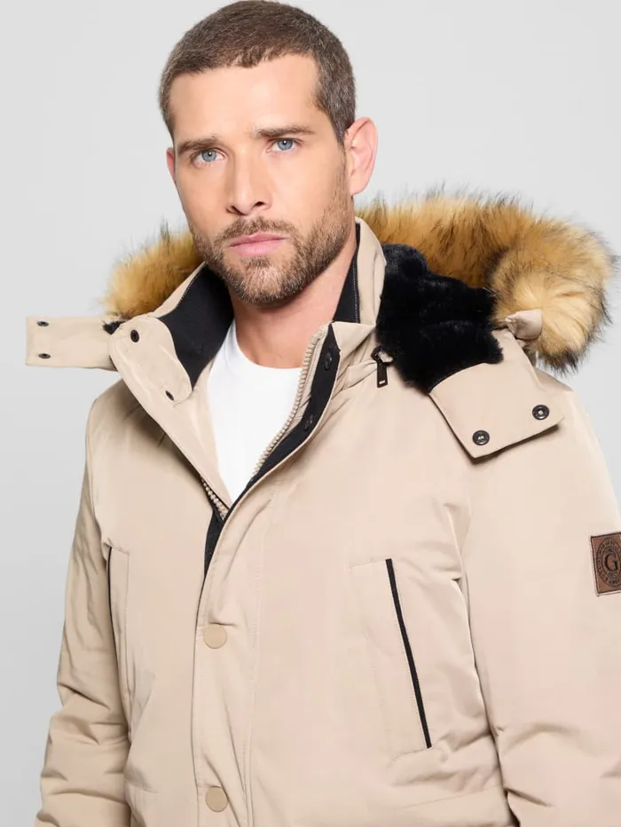 GUESS Jackets and Coats Eco Technical Parka Black 8211 Men