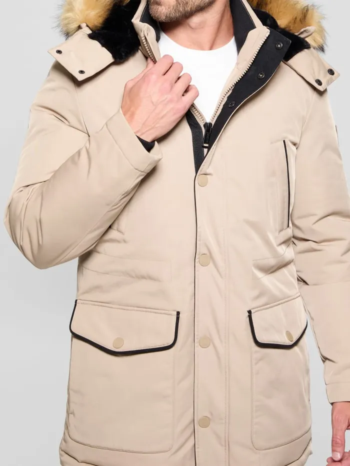 GUESS Jackets and Coats Eco Technical Parka Black 8211 Men