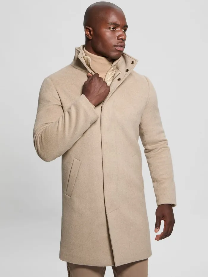 GUESS Jackets and Coats Eco WoolBlend Urban Coat Gray 8211 Men