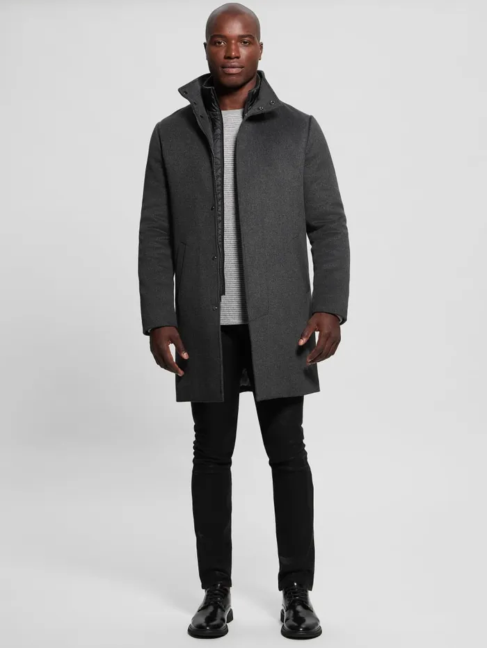 GUESS Jackets and Coats Eco WoolBlend Urban Coat Gray 8211 Men